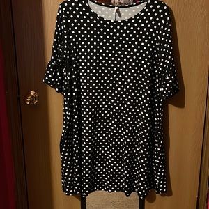 Polka dot midi dress